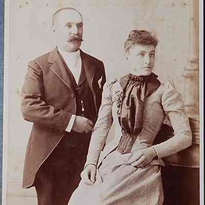 Portrait of a Couple Cabinet Card by Christmas
