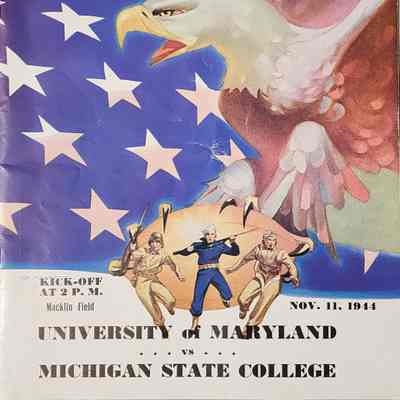 Spartan Gridiron News 1944 Michigan State vs. Maryland
