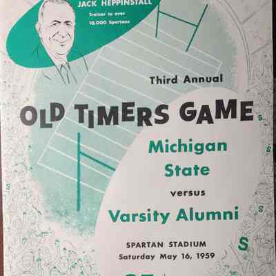 Old Timers Game MSU 1959 Program