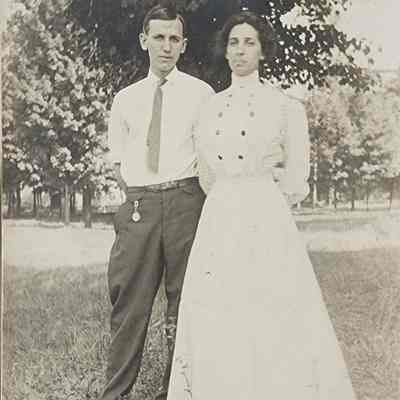 Jno. and Ida Portrait RPPC by Bovee