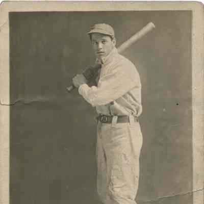 Baseball Player Real Photo Postcard by Newman