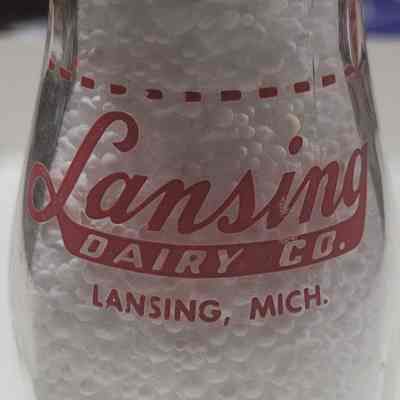 Lansing Dairy Co. Pyro Half Pint Bottle