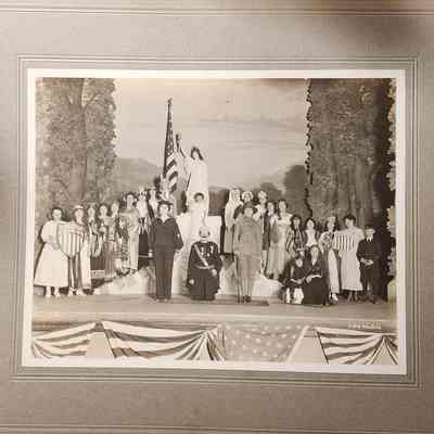 Patriotic Stage Production Card Photo by Linn Photo Co.