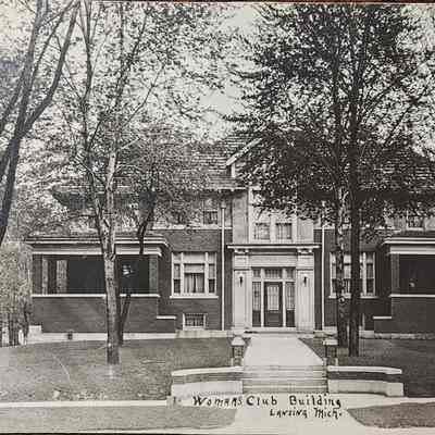Womans Club Building, Lansing, Mich. RPPC by Bovee