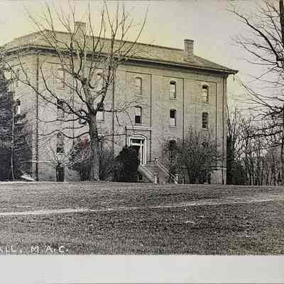 College Hall, M.A.C. RPPC by Walter