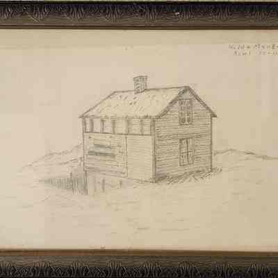 Barn Drawing by Hilda Menger