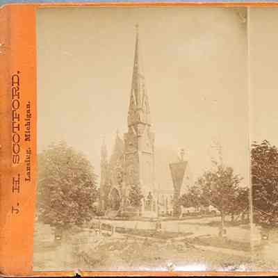 Plymouth Congregational Church Stereograph by Scotford