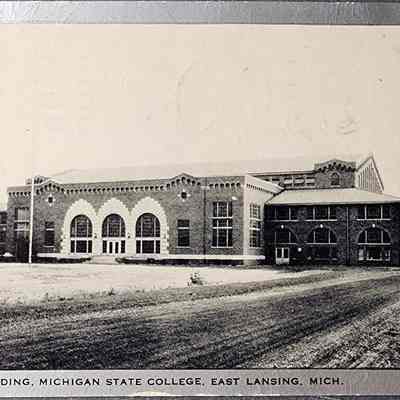 Armory Building, Michigan State College, East Lansing, Mich. Postcard