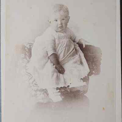 Portrait of a Baby Cabinet Card by Cassey & Whitney