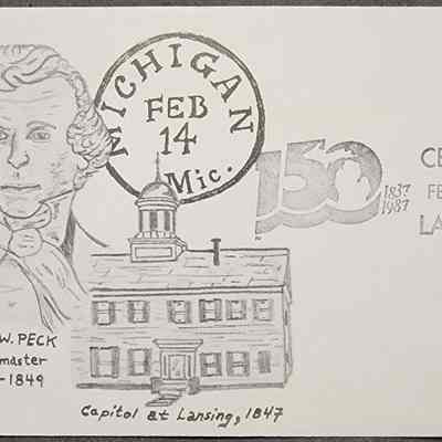 Michigan, Michigan Commemorative Postal Cover, 1987