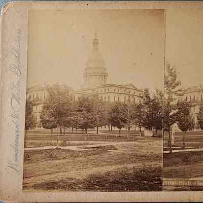 Michigan State Capitol Stereograph by Woodward & Albee