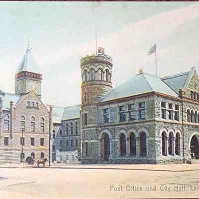 Post Office and City Hall, Lansing, Mich. Postcard