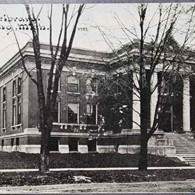 Public Library, Lansing, Mich. Postcard