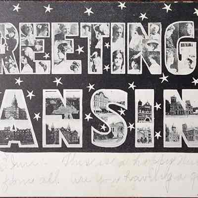 Greetings from Lansing Postcard