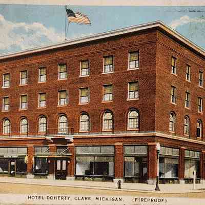 Hotel Doherty, Clare, Michigan, Postcard