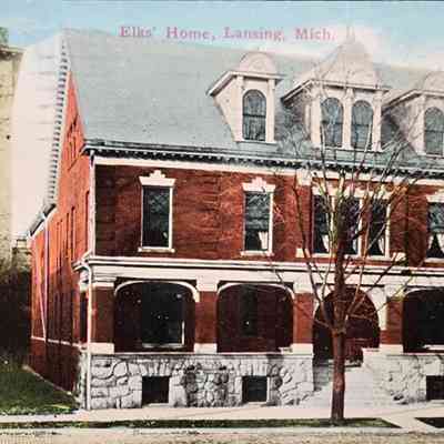 Elks' Home, Lansing, Mich., Postcard