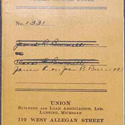 Union Building and Loan Association, Ltd. Weekly Savings Book