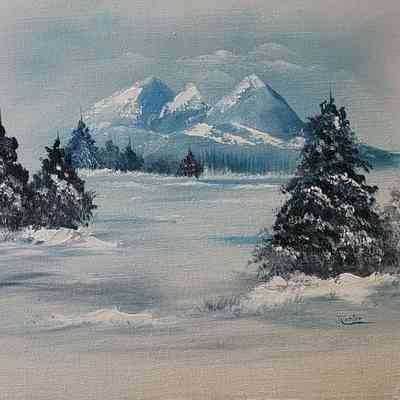 Winter Mountain Scene by Richter