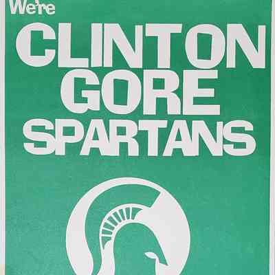 We're Clinton Gore Spartans, Fight Bill Fight 1992 Rally Poster