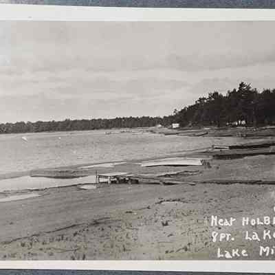 Near Holbrooks, 8 Pt. Lake, Lake, Mich. RPPC