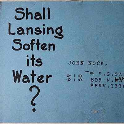 Shall Lansing Soften its Water? Pamphlet