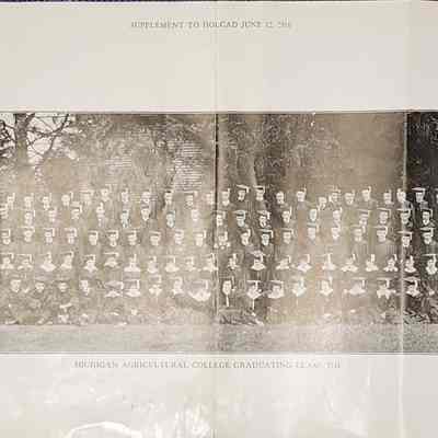 Michigan Agricultural College Class of 1917 Panoramic Holcad Supplement