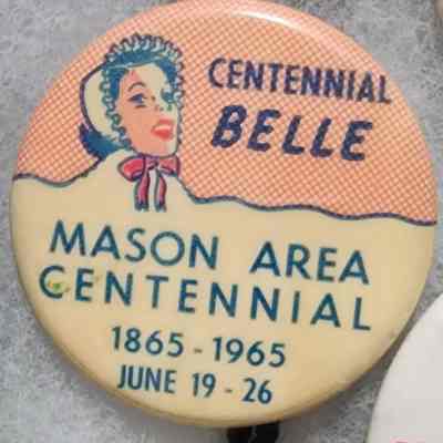 Mason Area Centennial Belle Button and Bell