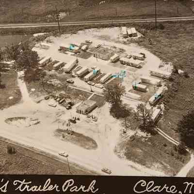 Luke's Trailer Park, Clare, Mich., RPPC