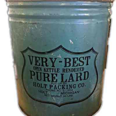 Holt Packing Co. Lard Tin