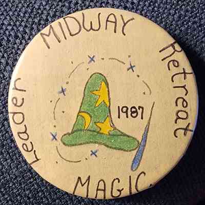 Midway Magic Leader Retreat 1987 Button