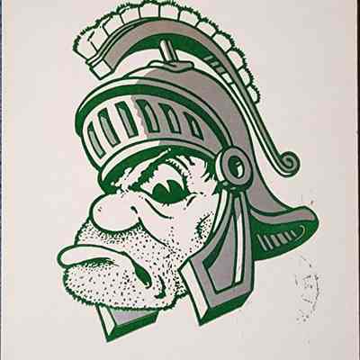 Michigan State University Spartans Gruff Sparty Postcard