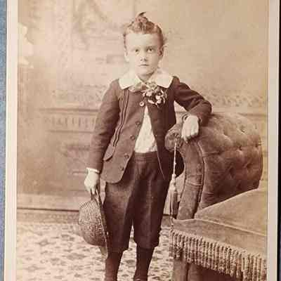 Portrait of a Boy Cabinet Card by Lawson & Co.