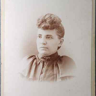 Portrait of a Woman Cabinet Card by Bigelow