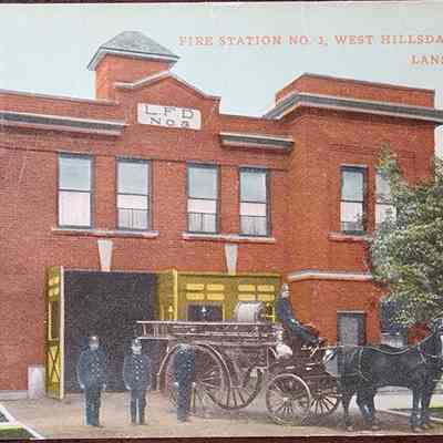 Fire Station No. 3 West Hillsdale Street, Lansing, Mich. Postcard