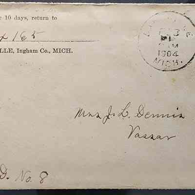 Dansville, Mich., 1904, Postal Cover