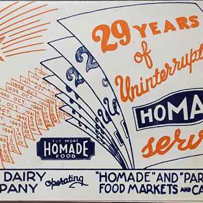 Home Dairy Company Homade Brand Advertising Pamphlet