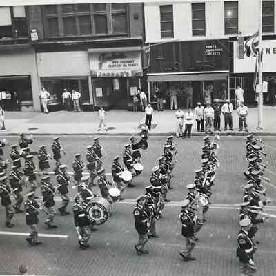 Morley S. Oates Post 701 VFW Band in Parade Photograph