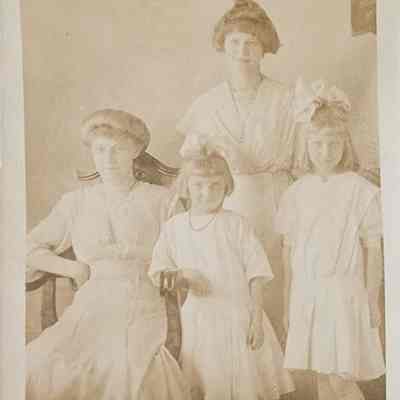 Portrait of Four Girls RPPC by Lansing Studio