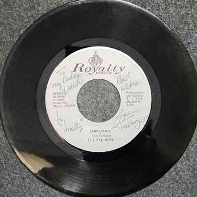 Lee Talboys, Royalty Records Co., Signed 45 RPM Record