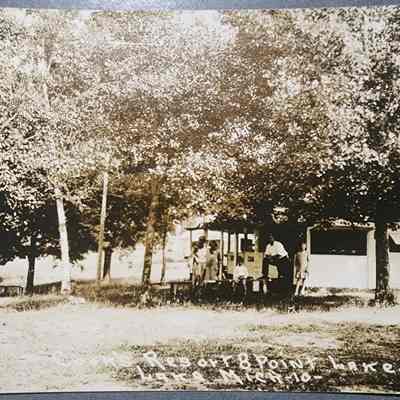 Cook's Resort at 8 Point Lake, Lake, Mich. RPPC