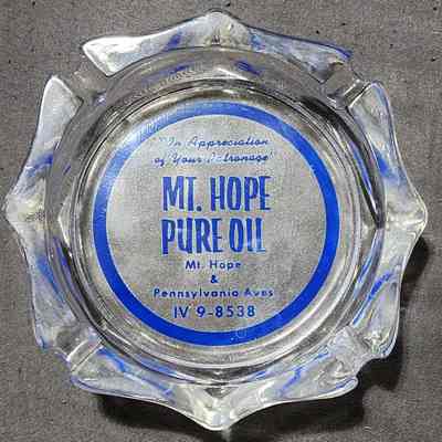 Mt. Hope Pure Oil Ashtray