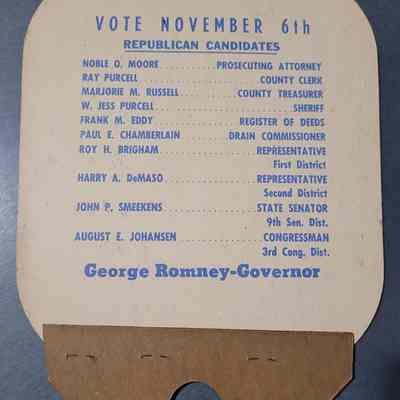 Romney Coattail Paper Fan