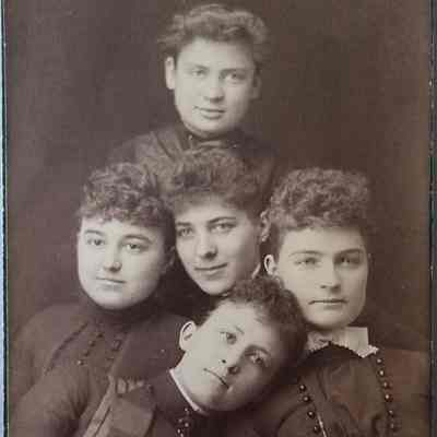 Portrait of Four Women Cabinet Card by Browne