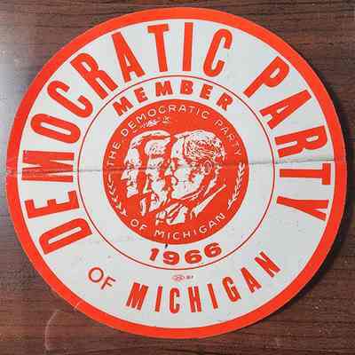 Democratic Party of Michigan 1966 Decal