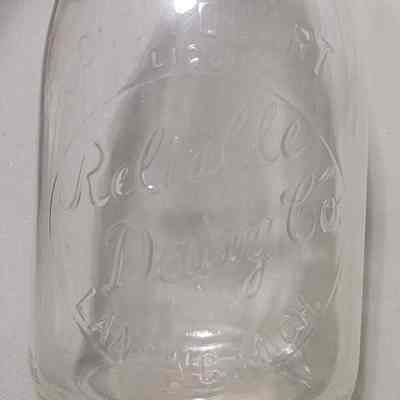 Reliable Dairy Co. Embossed Quart Bottle