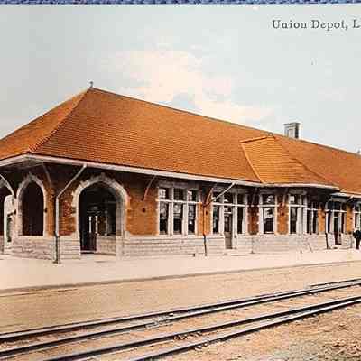 Union Depot, Lansing, Mich. Postcard