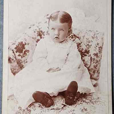 Portrait of a Child Cabinet Card by Christmas