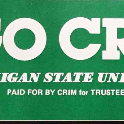 Go Crim MSU Trustee Bumper Sticker