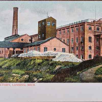 Sugar Beet Factory, Lansing, Mich. Postcard