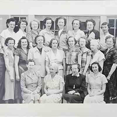 Allen Street School, 1950, Staff RPPC by Kowalski